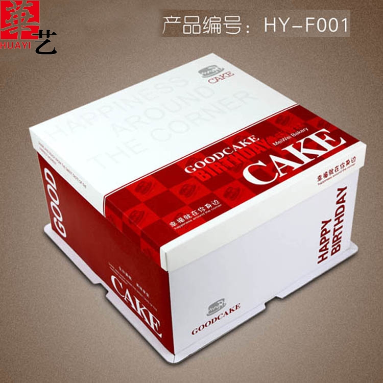 方形蛋糕盒HY-F001普通版蛋糕盒有现货可印字